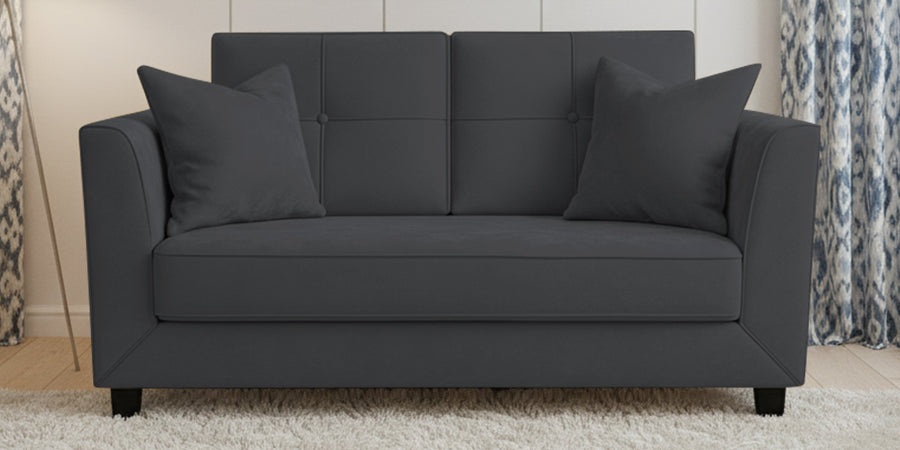 Nestin Velvet 2 Seater Sofa In Davy Grey Colour - Febonic Living