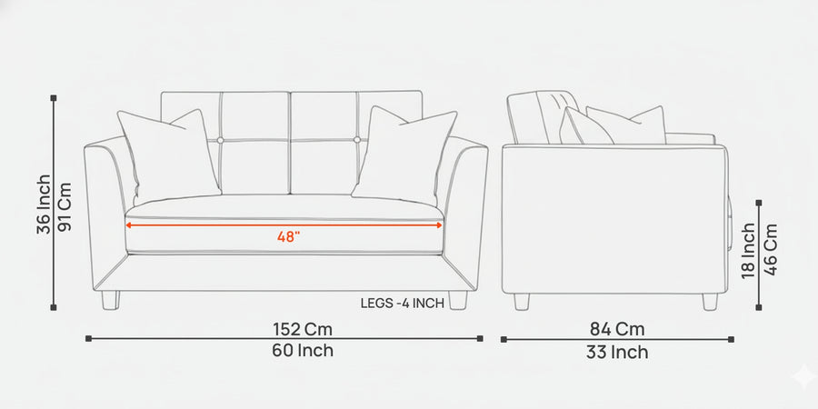Nestin Velvet 2 Seater Sofa In Davy Grey Colour - Febonic Living