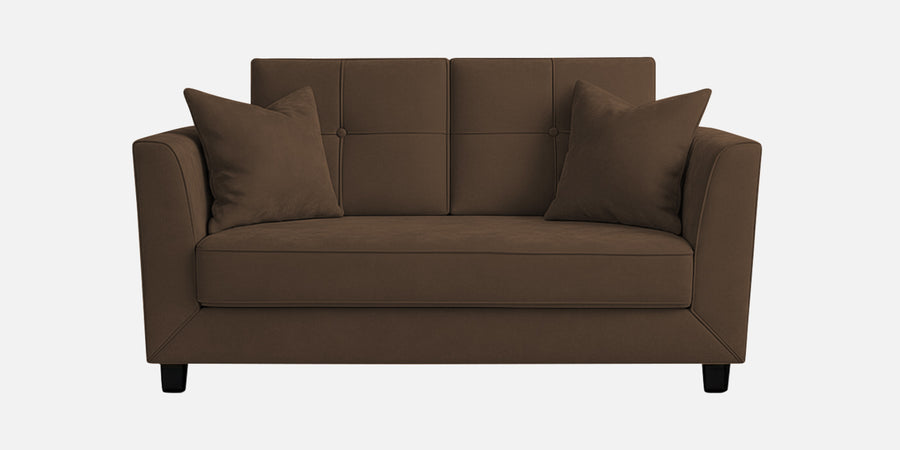 Nestin Velvet 2 Seater Sofa In Mocha Brown Colour - Febonic Living