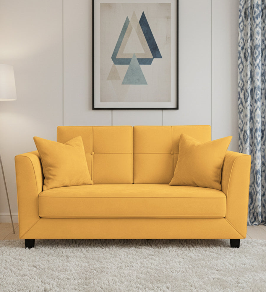 Nestin  2 Seater Velvet Sofa - Turmeric Yellow by Febonic Living