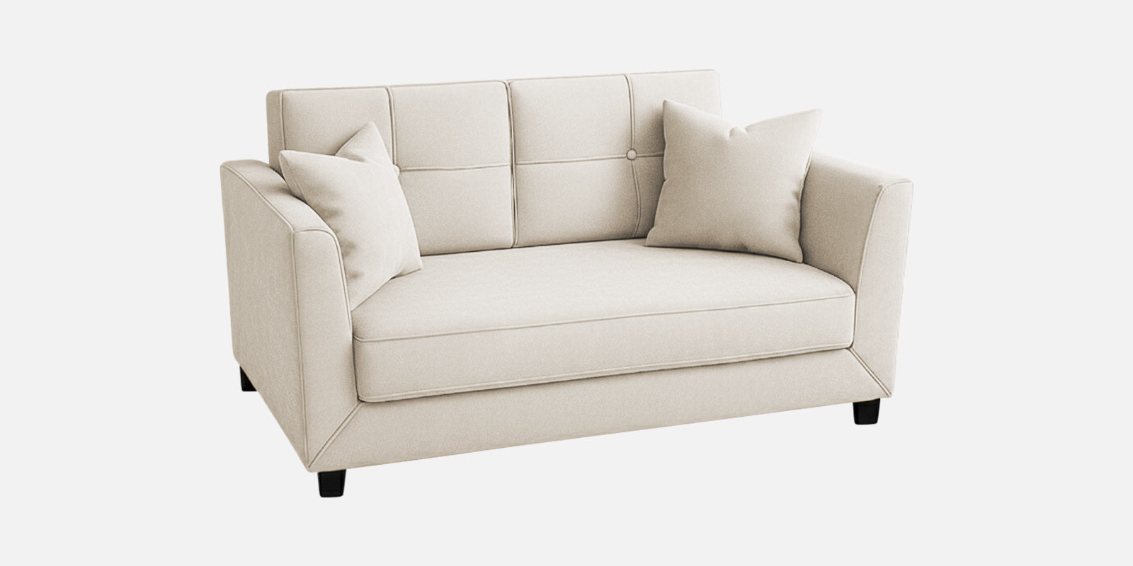 Nestin Velvet 2 Seater Sofa In Warm White Colour