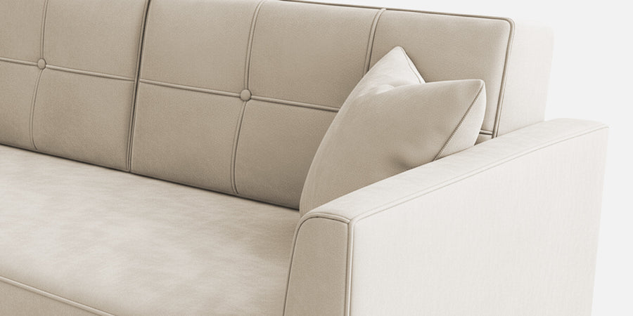 Nestin Velvet 2 Seater Sofa In Warm White Colour - Febonic Living