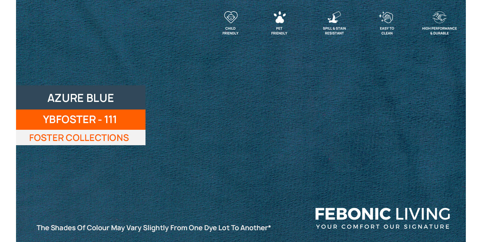 Nestin Velvet 3 Seater Sofa In Azura Blue Colour - Febonic Living