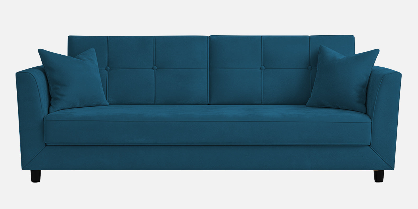 Nestin Velvet 3 Seater Sofa In Azura Blue Colour - Febonic Living