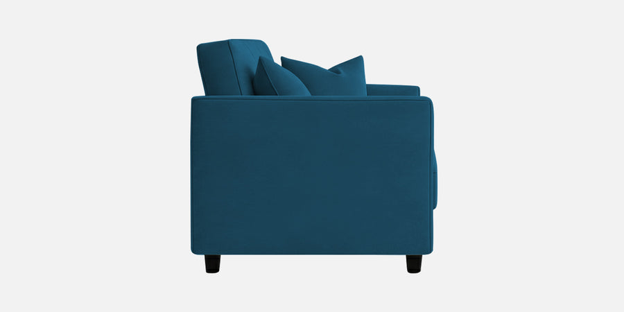 Nestin Velvet 3 Seater Sofa In Azura Blue Colour - Febonic Living