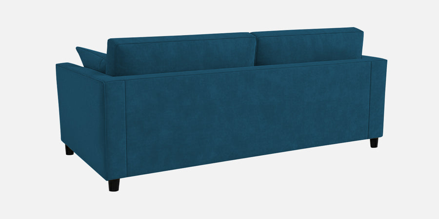 Nestin Velvet 3 Seater Sofa In Azura Blue Colour - Febonic Living