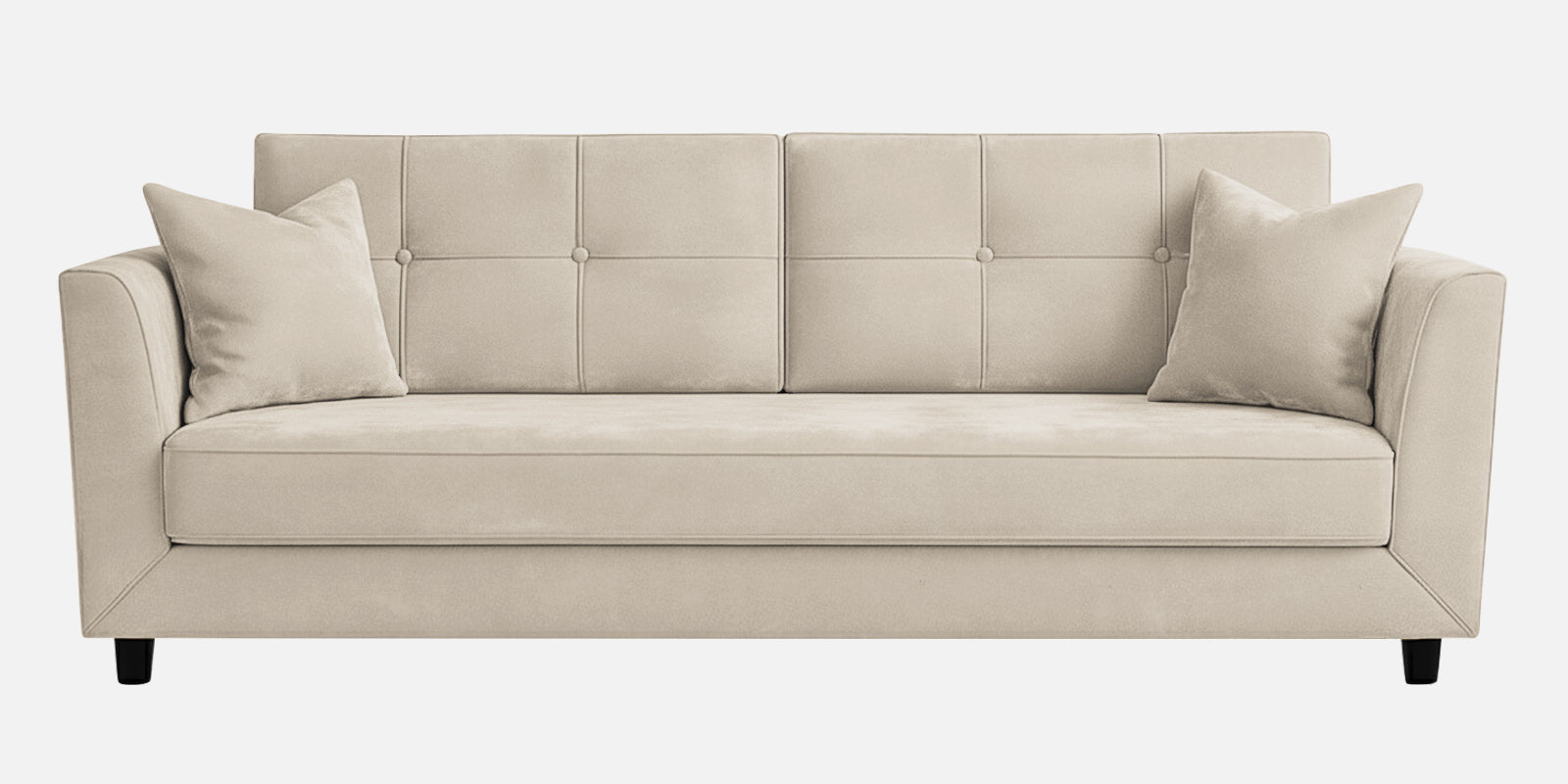 Nestin Velvet 3 Seater Sofa In Camel Beige Colour - Febonic Living