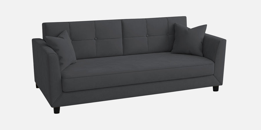 Nestin Velvet 3 Seater Sofa In Davy Grey Colour - Febonic Living