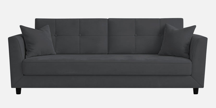 Nestin Velvet 3 Seater Sofa In Davy Grey Colour - Febonic Living