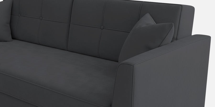 Nestin Velvet 3 Seater Sofa In Davy Grey Colour - Febonic Living