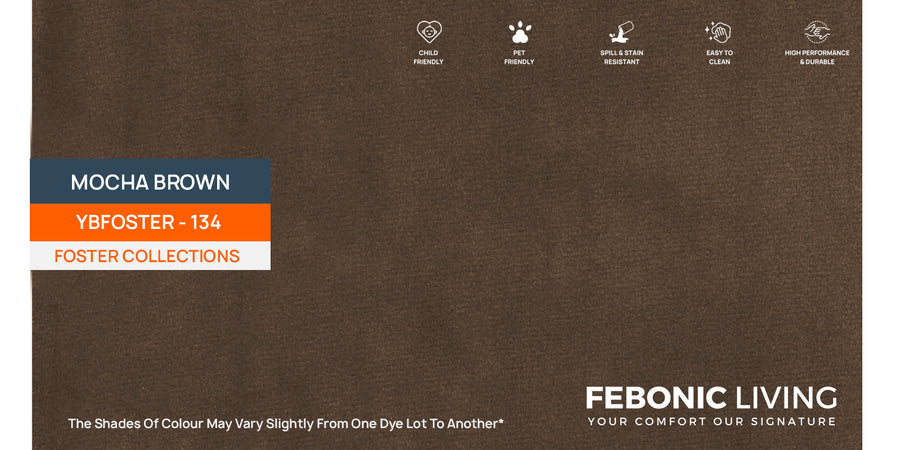 Nestin Velvet 3 Seater Sofa In Mocha Brown Colour - Febonic Living