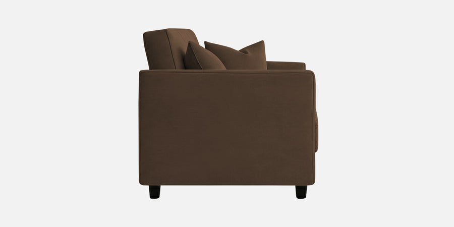 Nestin Velvet 3 Seater Sofa In Mocha Brown Colour - Febonic Living