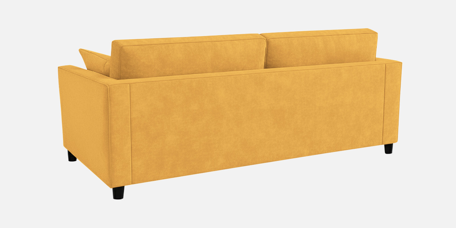 Nestin Velvet 3 Seater Sofa In Turmeric Yellow Colour - Febonic Living