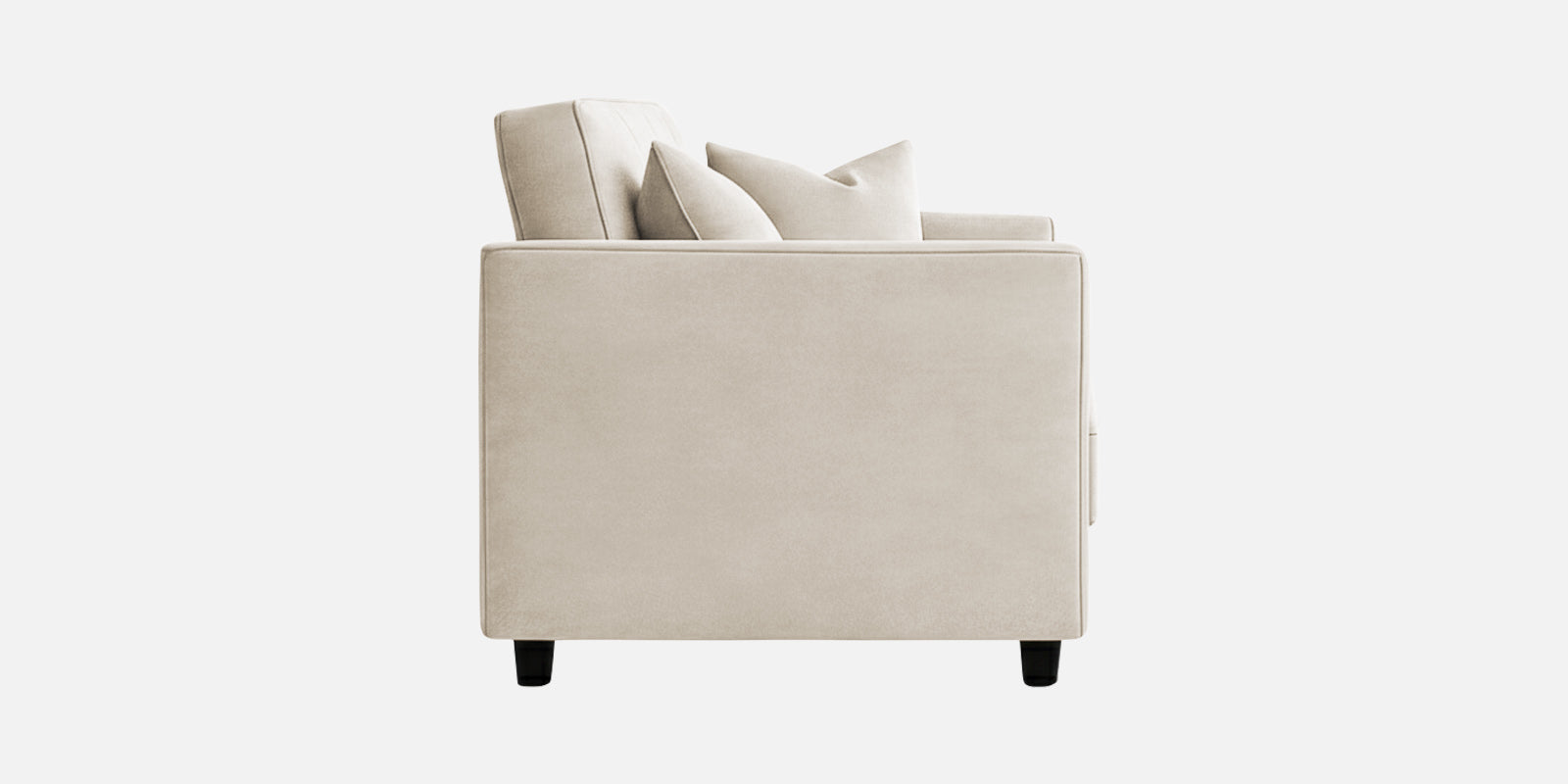 Nestin Velvet 3 Seater Sofa In Warm White Colour - Febonic Living