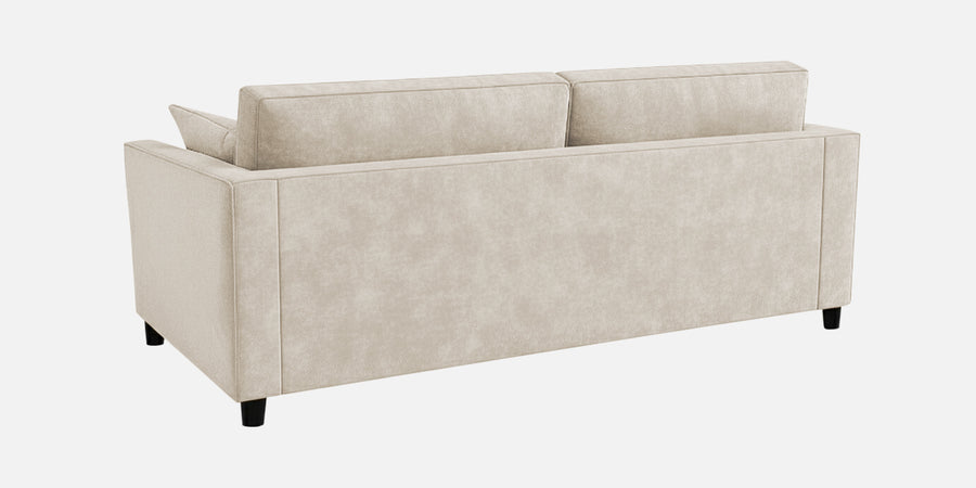 Nestin Velvet 3 Seater Sofa In Warm White Colour - Febonic Living