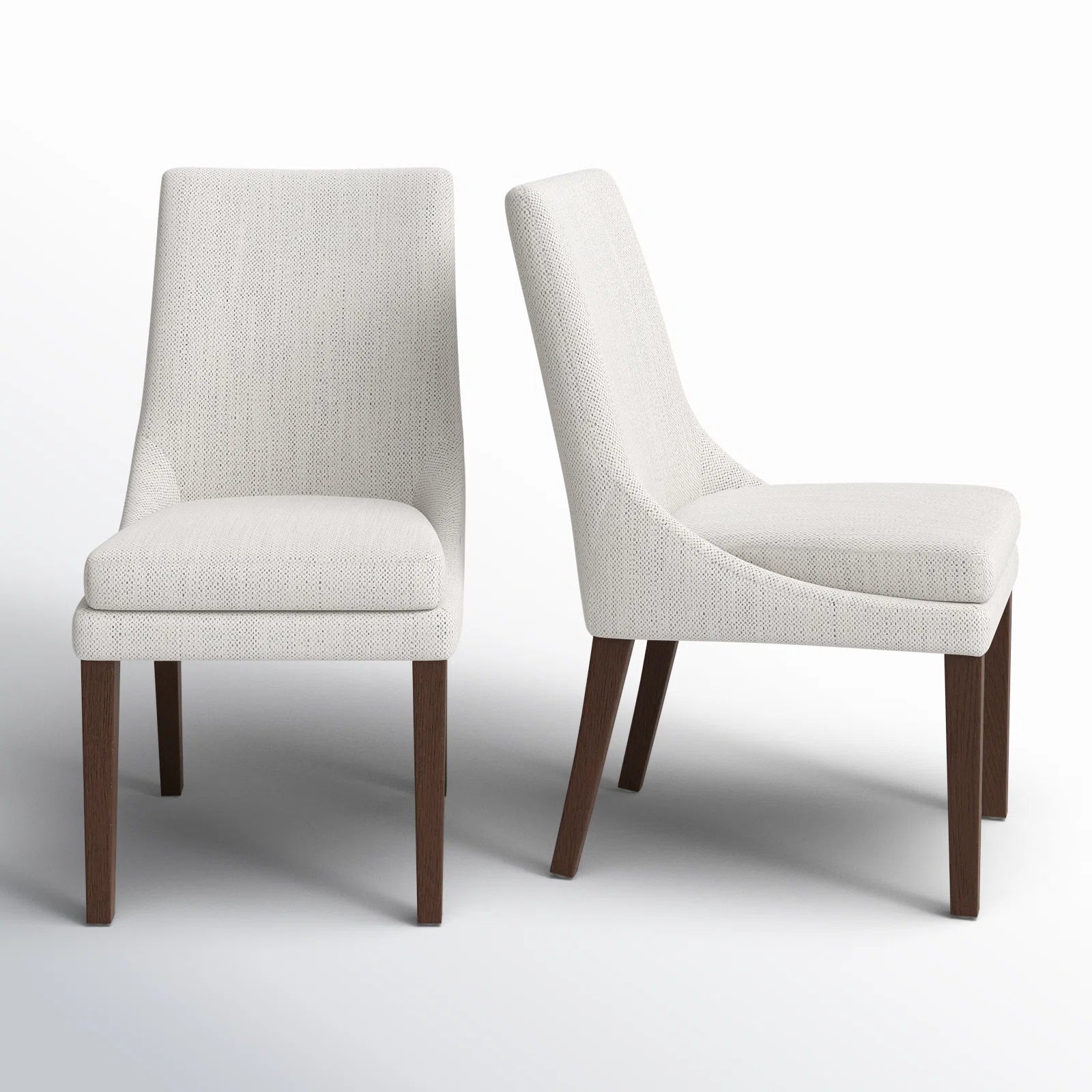 Tisara Fabric Side Chair In Fawn Beige Colour (Set of 2)