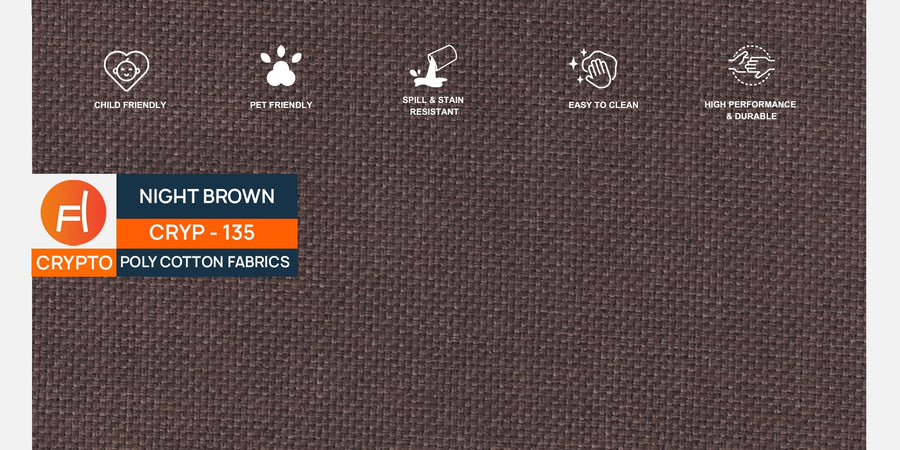 Mulan Fabric 2 Seater Sofa In Night Brown Colour - Febonic Living