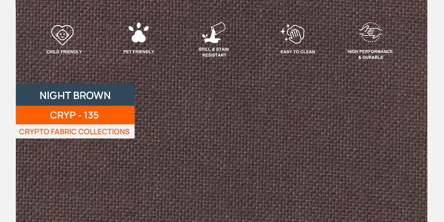 Marsela Fabric 2 Seater Sofa In Night Brown Colour - Febonic Living