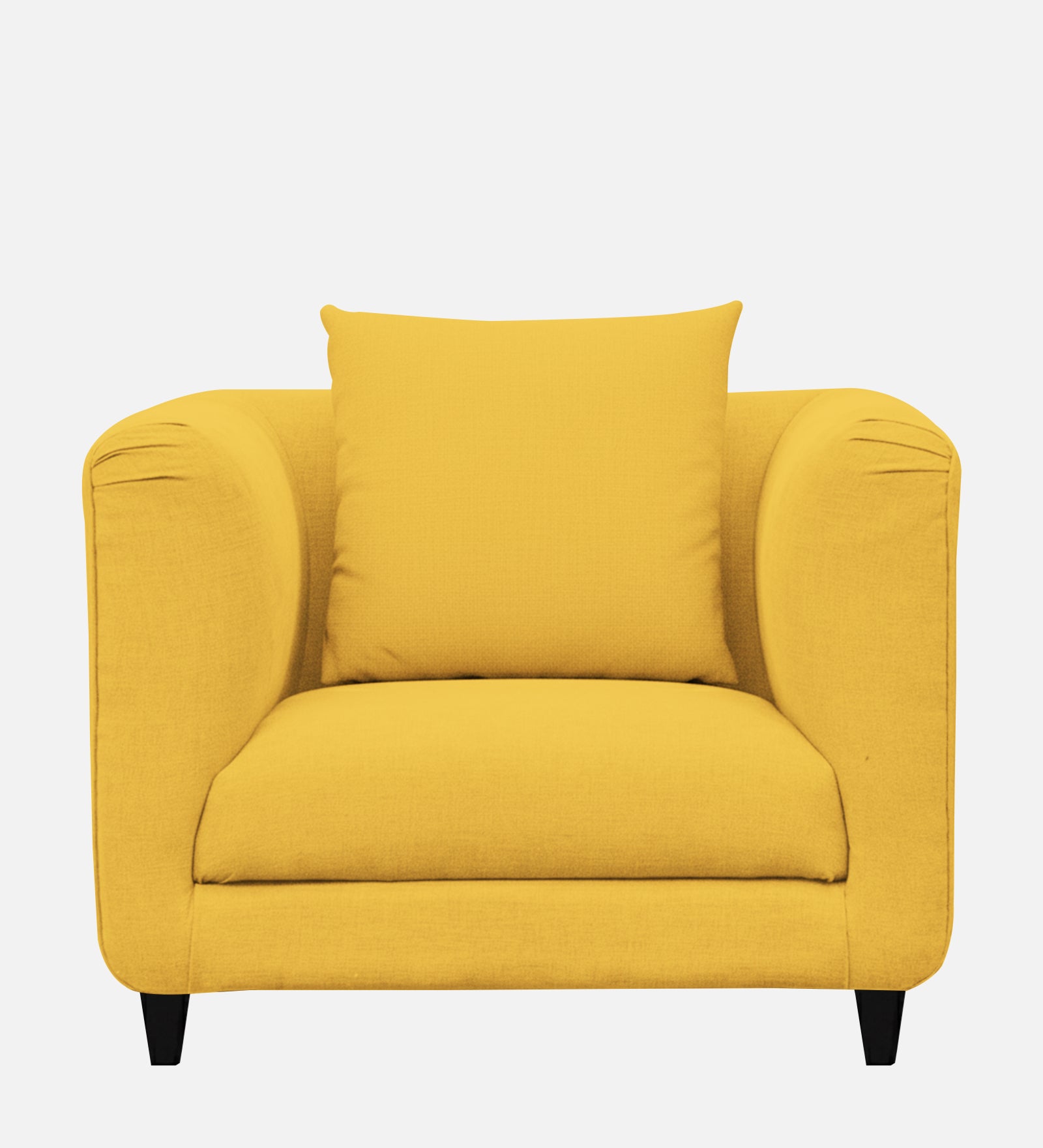 Niki Fabric 1 Seater Sofa In Bold Yellow Colour - Febonic Living