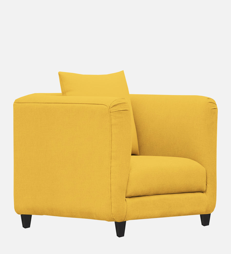 Niki Fabric 1 Seater Sofa In Bold Yellow Colour - Febonic Living
