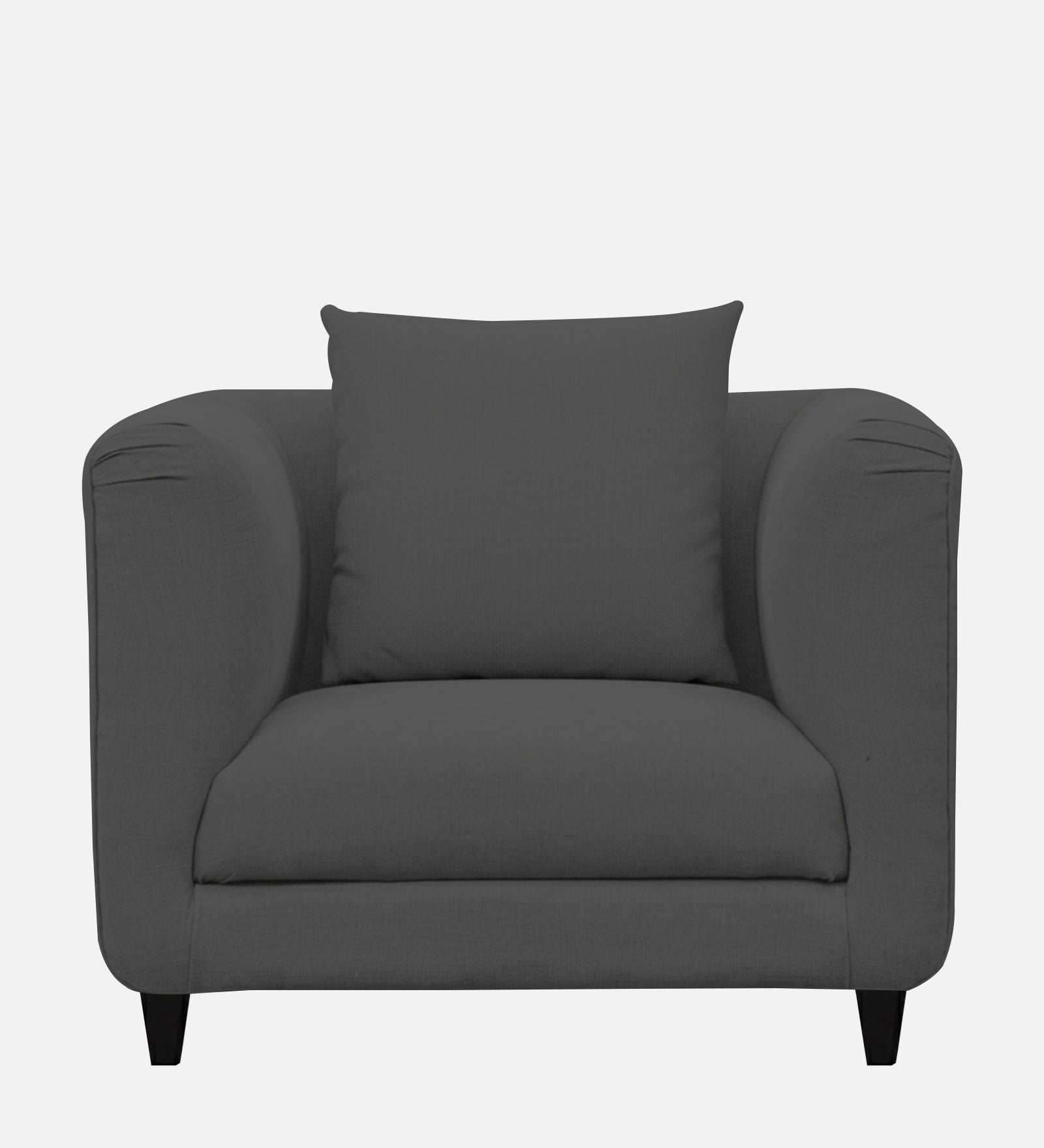 Niki Fabric 1 Seater Sofa In Charcoal Grey Colour - Febonic Living