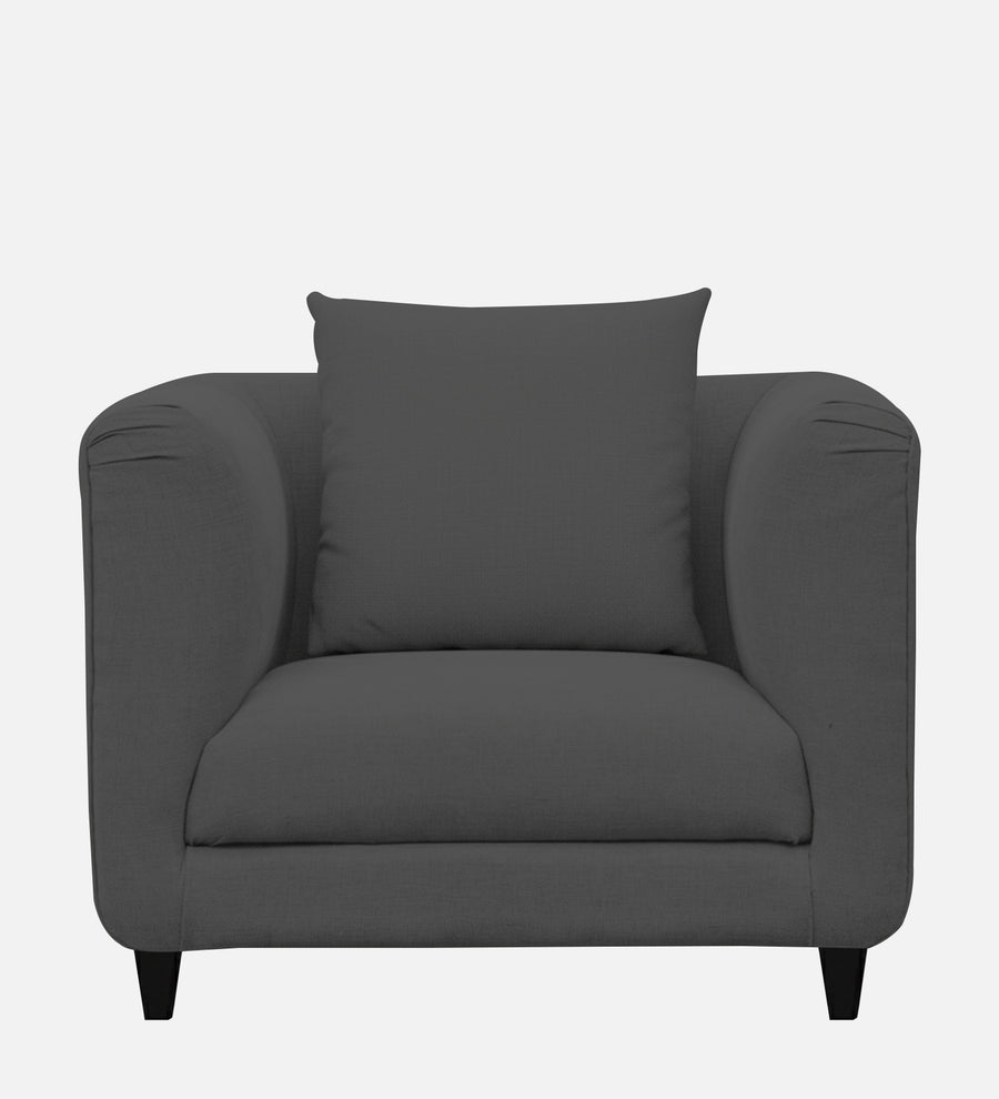 Niki Fabric 1 Seater Sofa In Charcoal Grey Colour - Febonic Living