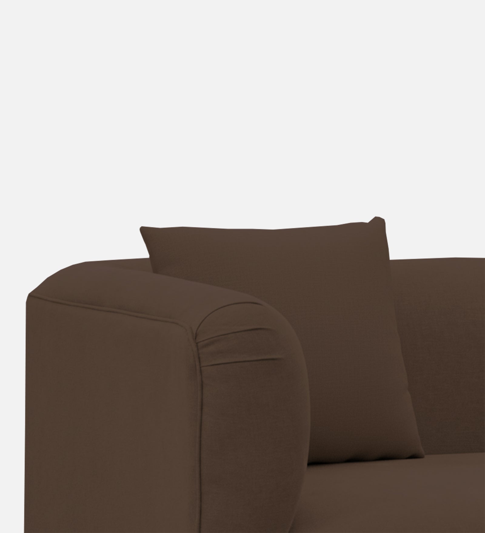 Niki Fabric 1 Seater Sofa In Coffee Brown Colour - Febonic Living