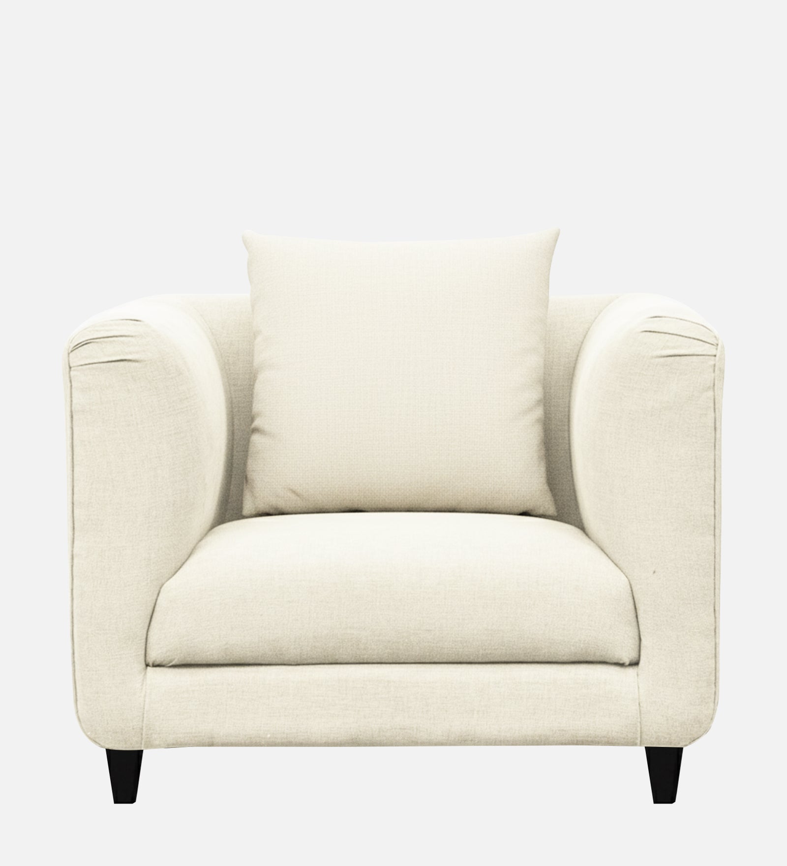 Niki Fabric 1 Seater Sofa In Ivory Cream Colour - Febonic Living