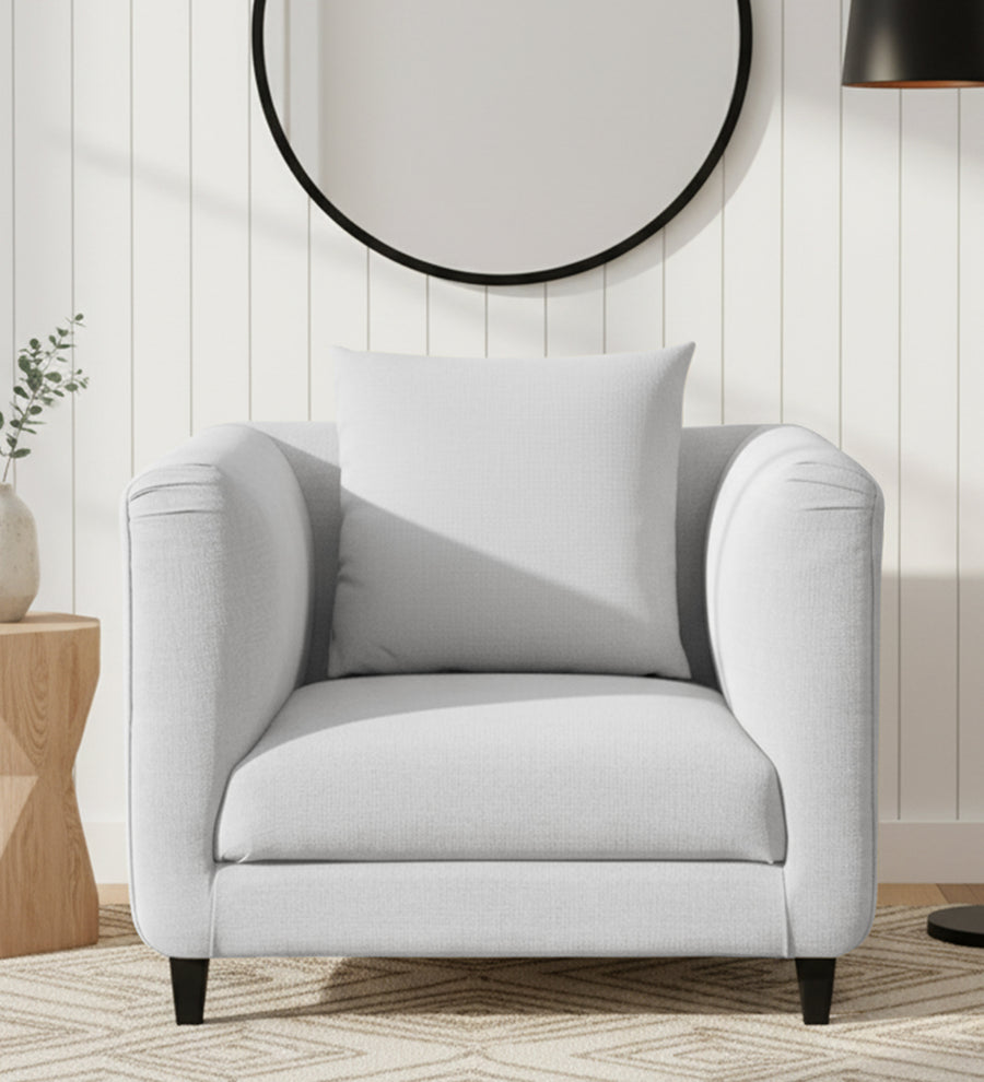 Niki  1 Seater Fabric Sofa - Lit Grey by Febonic Living