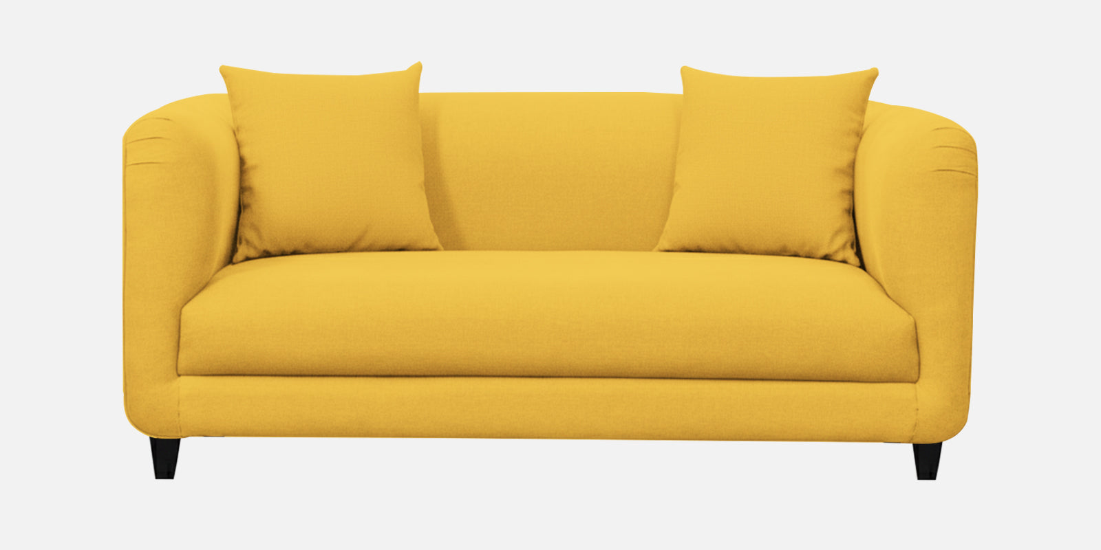 Niki Fabric 2 Seater Sofa In Bold Yellow Colour - Febonic Living