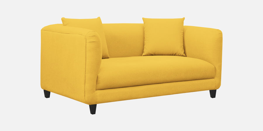 Niki Fabric 2 Seater Sofa In Bold Yellow Colour - Febonic Living