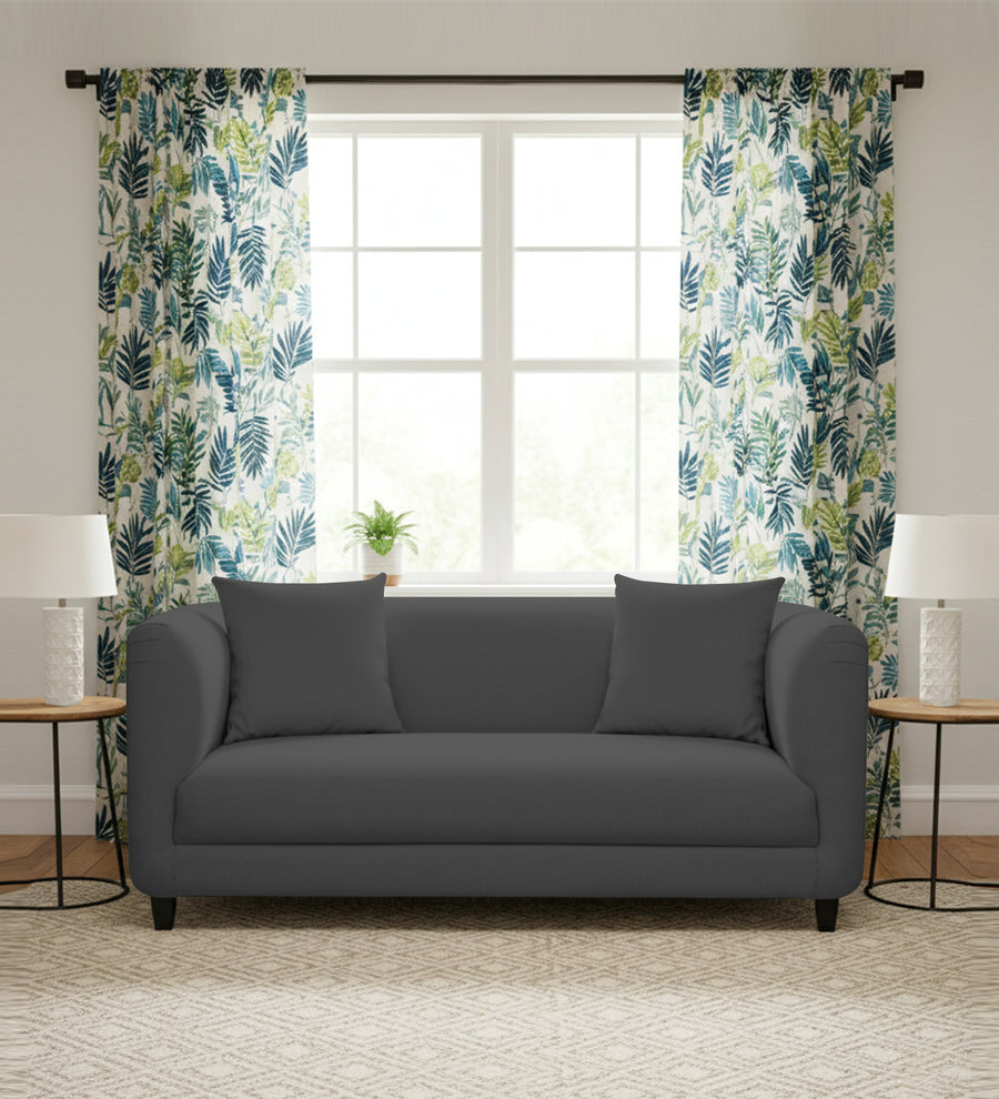 Niki  2 Seater Fabric Sofa - Charcoal Grey by Febonic Living