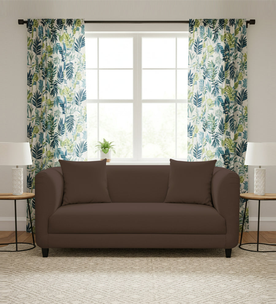 Niki  2 Seater Fabric Sofa - Coffee Brown by Febonic Living