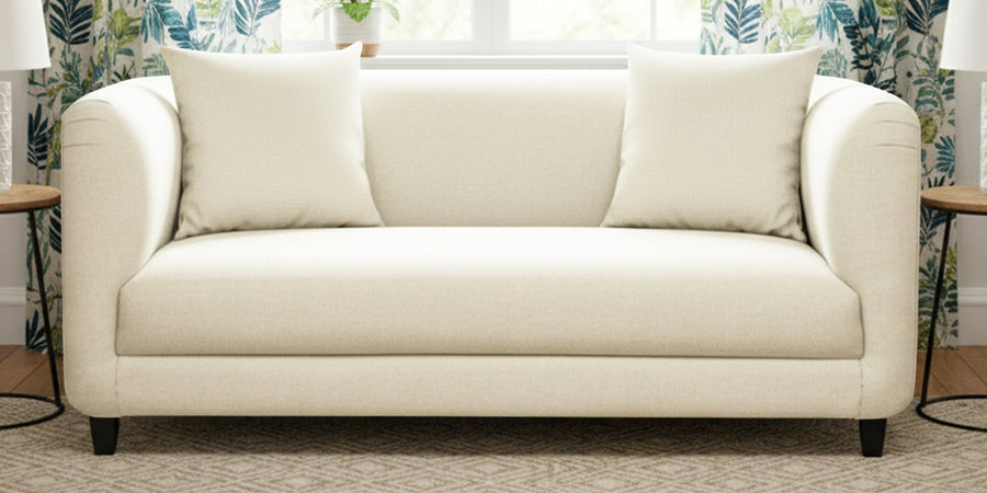 Niki Fabric 2 Seater Sofa In Ivory Cream Colour - Febonic Living