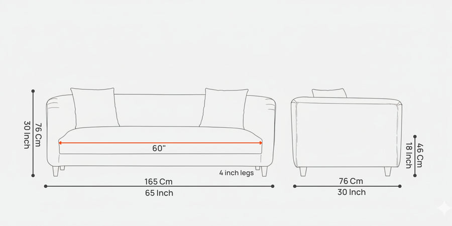 Niki Fabric 3 Seater Sofa In Bold Yellow Colour - Febonic Living