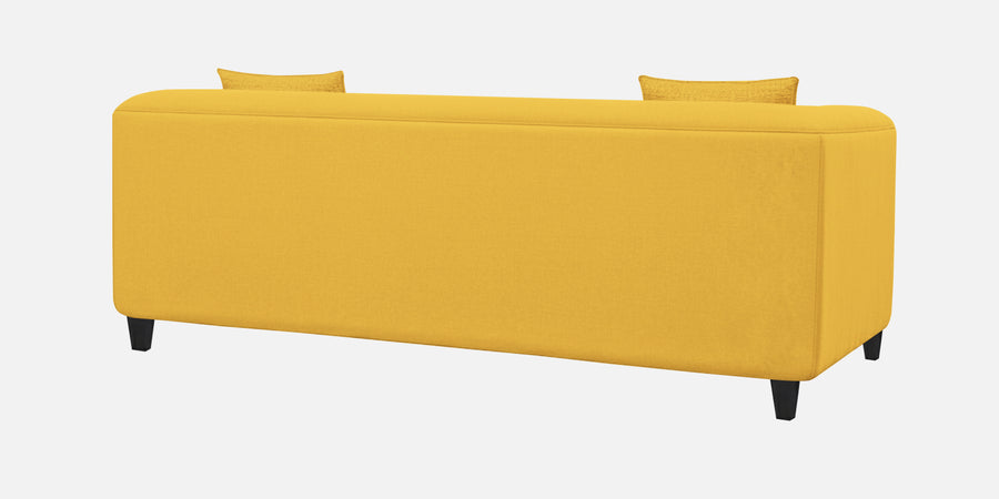 Niki Fabric 3 Seater Sofa In Bold Yellow Colour - Febonic Living