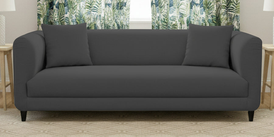 Niki Fabric 3 Seater Sofa In Charcoal Grey Colour - Febonic Living
