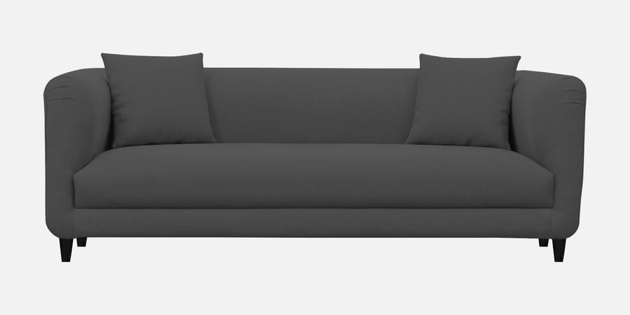 Niki Fabric 3 Seater Sofa In Charcoal Grey Colour - Febonic Living