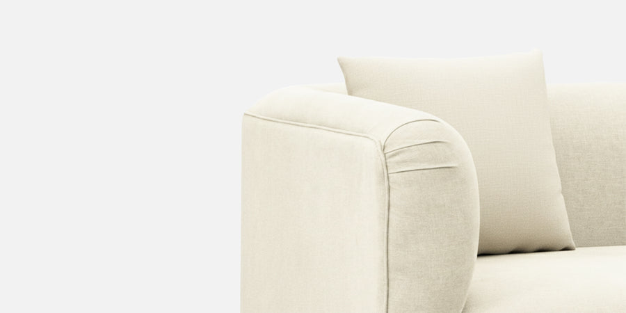 Niki Fabric 3 Seater Sofa In Ivory Cream Colour - Febonic Living