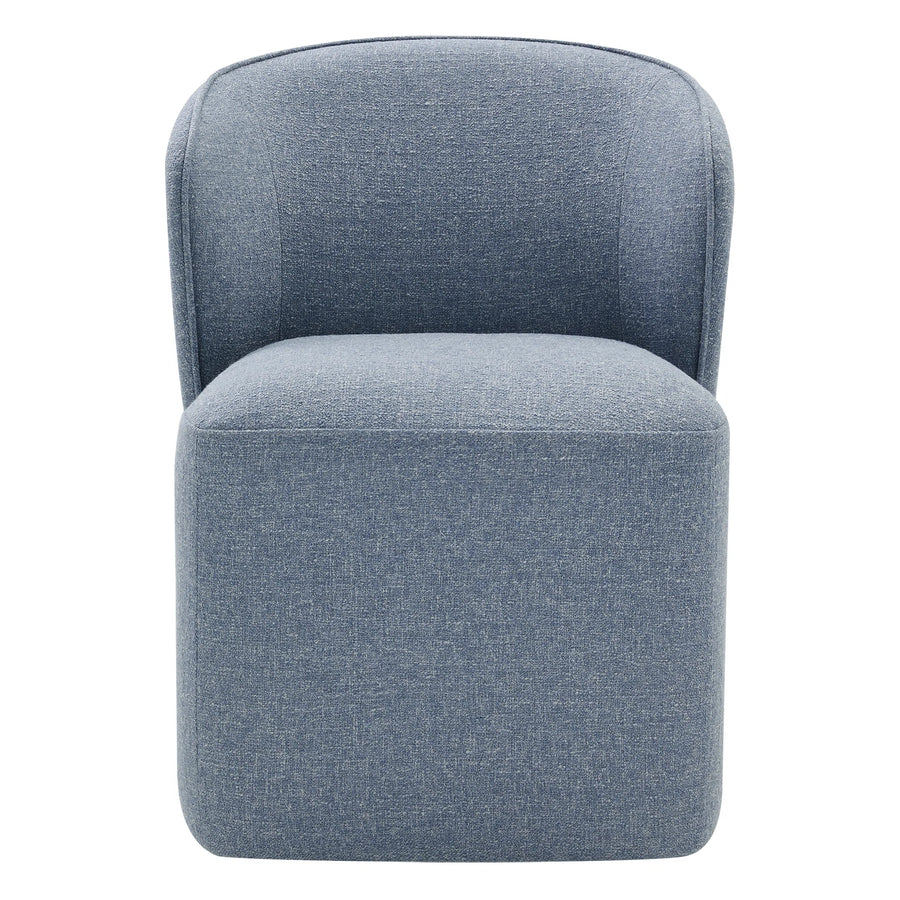 Nokas Fabric Dining Chair In Light Blue Colour Set Of 2 - Febonic Living