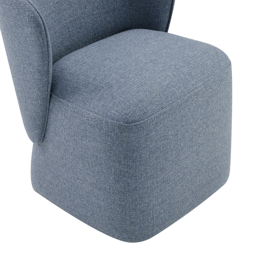Nokas Fabric Dining Chair In Light Blue Colour Set Of 2 - Febonic Living