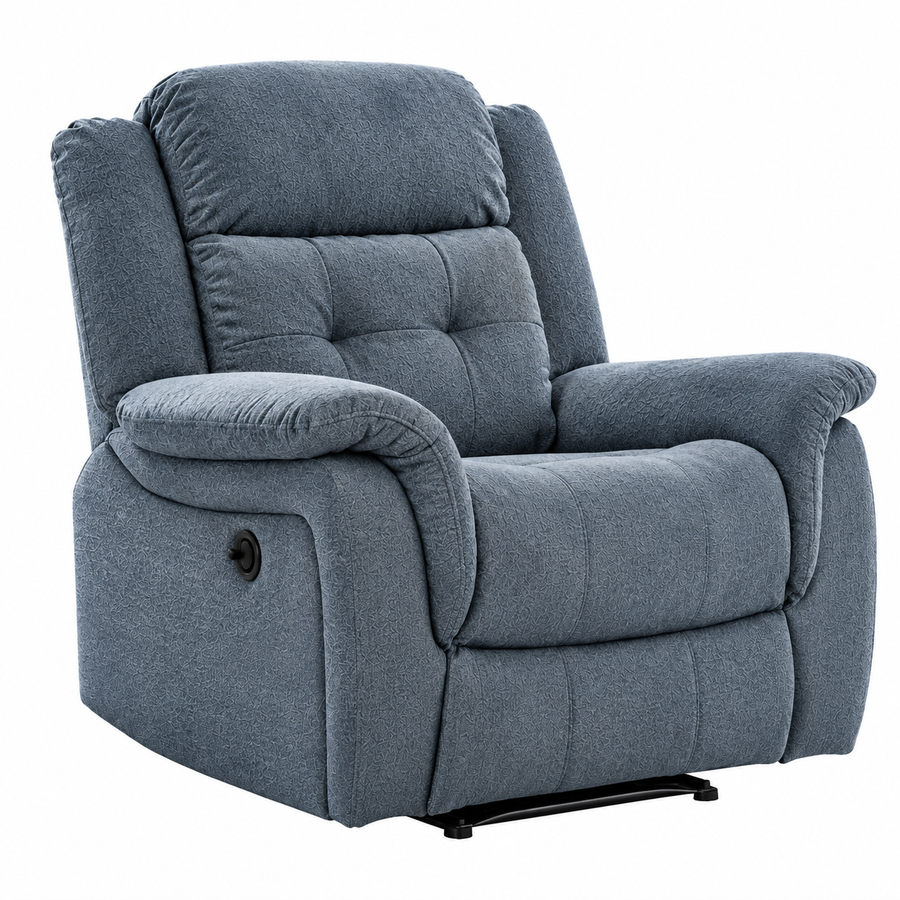 Norton 1 Seater Fabric Motorized Recliner - Capri Blue