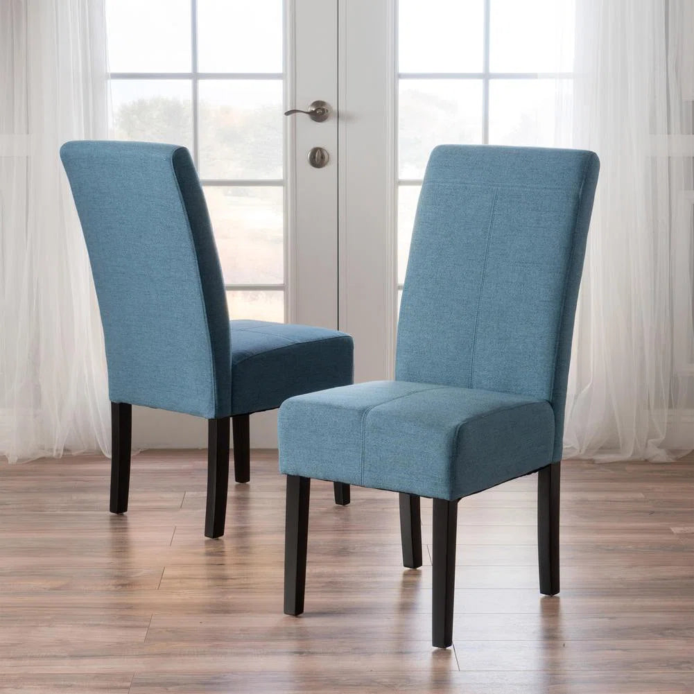 Oblen Fabric Side Chair In Light Blue Colour (Set of 2)