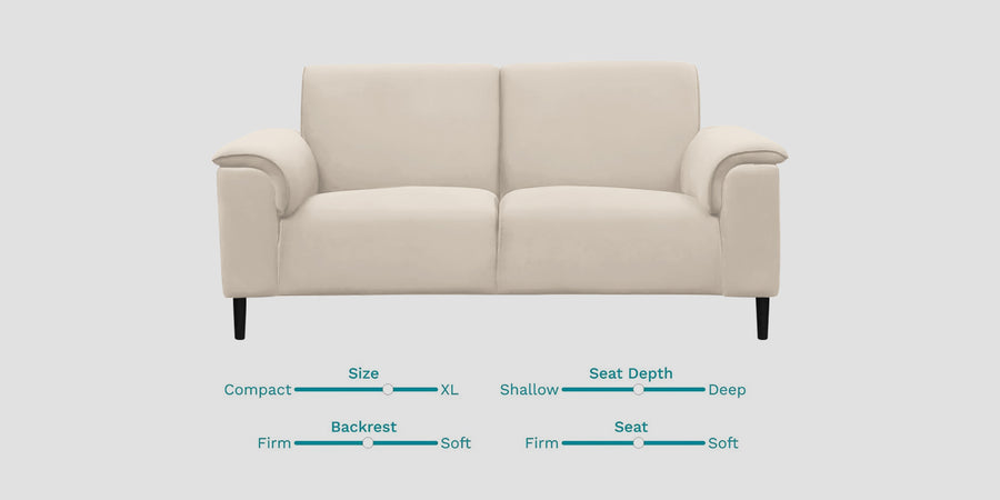 Ocean Velvet 2 Seater Sofa In Camel Beige Colour - Febonic Living