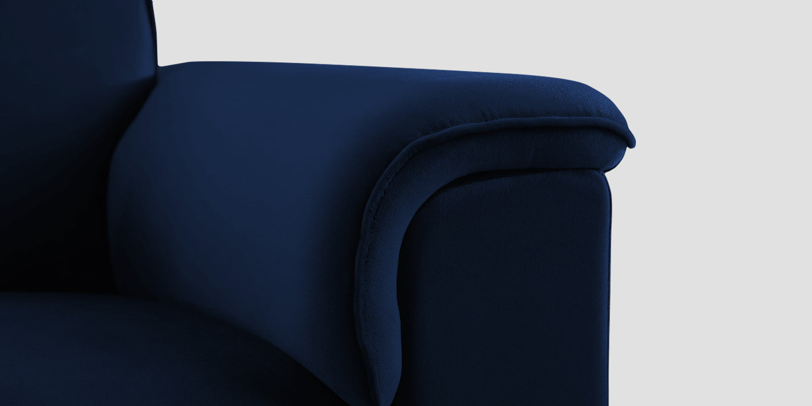 Ocean Velvet LHS Sectional Sofa (2+ Lounger) In Imperial Blue Colour - Febonic Living