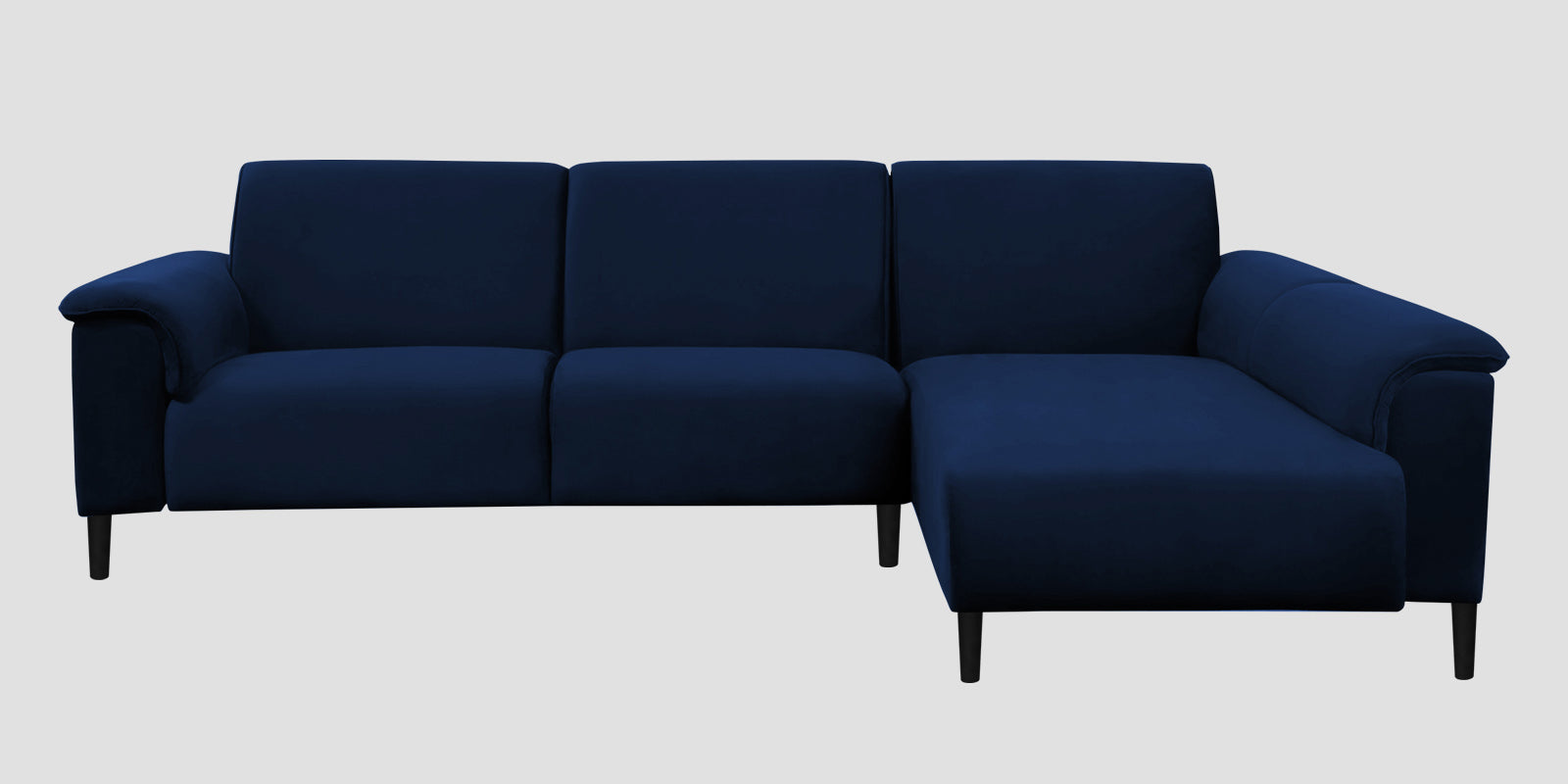 Ocean Velvet LHS Sectional Sofa (2+ Lounger) In Imperial Blue Colour - Febonic Living