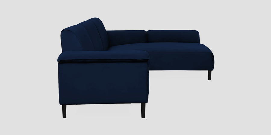 Ocean Velvet Lhs Sectional Sofa 2 Lounger In Imperial Blue Colour - Febonic Living