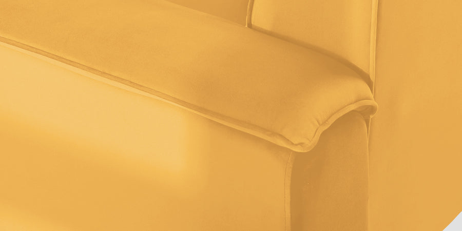 Ocean Velvet Lhs Sectional Sofa 2 Lounger In Turmeric Yellow Colour - Febonic Living