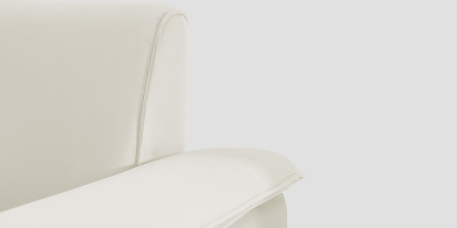Ocean Velvet Lhs Sectional Sofa 2 Lounger In Warm White Colour - Febonic Living