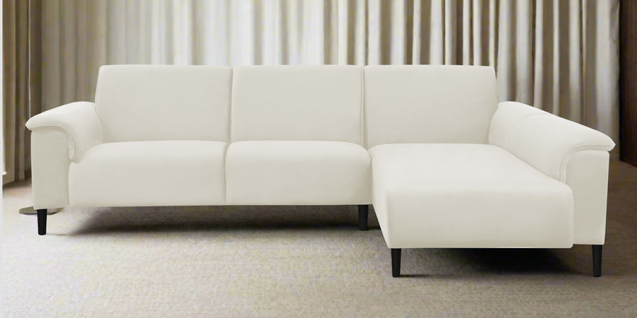 Ocean Velvet Lhs Sectional Sofa 2 Lounger In Warm White Colour - Febonic Living